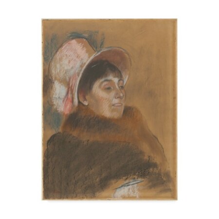 Edgar Degas 'Madame Dietzmonnin' Canvas Art,35x47